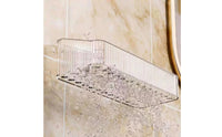 Transparent Adhesive Wall Shelf Clear Bathroom Organizer Waterproof Wall Mounted Shelf Compact for Vanity