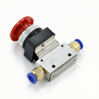 Aluminum Alloy Dome Push Button Valve Compact Button Type Pneumatic Valve Momentary Air for Machinists