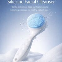 Silicone Face Cleansing Brush Manual, Handheld Scrubber for Daily Skincare Enthusiasts Shower Use