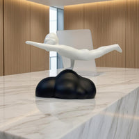 Resin Flying Sleek Figure Home Decoration Available for Purchase Office