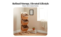 triple-tier Woven Organizer Floor-Standing publication holder floor area Saving for Living Room