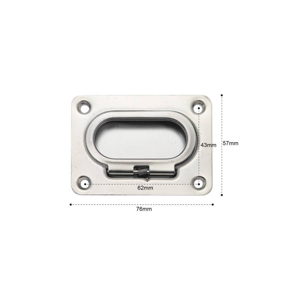 Coil-Driven Loaded Lifting Handle Sturdy Boat Deck Hatch Handle Mirror Polished for DIYers, Floor, Cabinet