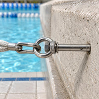 Pool Expansion Bolt with Eye Nut Loop Threaded Expansion Eyebolt for Fixed Installation
