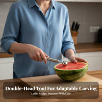 Fruit Carving Stainless Steel Double Head Fruit Tool Water Fruit Ladle Ing Utensil Multi-Functional Fruit Baller Spoon