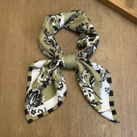 Herringbone Silk Scarf for Women, Versatile Decorative Shawl with Fashion Print