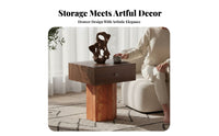 Sofa Side Table Wabi-Sabi design Mushroom-Shaped Storage Table Vintage Look