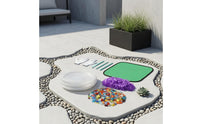 DIY Mosaic Stepping Stone Kit Outdoor Stepping Stone Mold Set Waterproof Mat Round Mold Kit Alphabet Molds