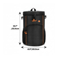 Multi-Pocket Gear Bag with Mesh Pockets Portable Sports Bag with Shoulder Strap Versatile Sturdy for Athletes, Players, Tennis