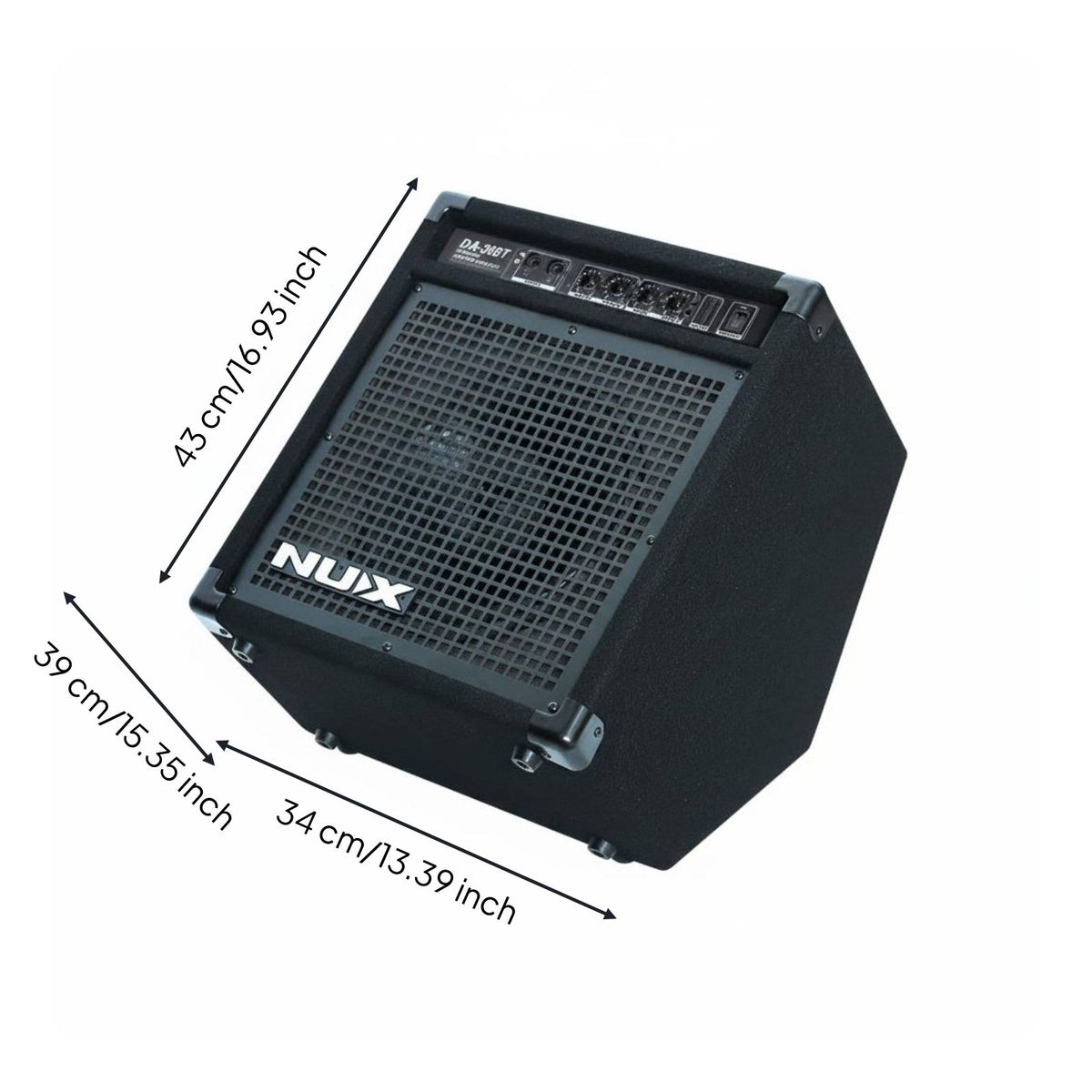 3-Band Equalizer Electronic Drum Amplifier Balanced Frequency Reaction 30W Drum Amp True Analog Circuit Simulation Digital Modeling 30W Practice Amplifier Two Channel for Drummers, Musicians, Home Studio, Small Gigs