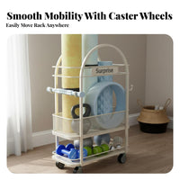 Exercise Mat Storage Cart With Wheels Exercise Mat Storage Rack Mobile Home Design Gym Wheeled Rack for Fitness Enthusiasts, Garage, Living Room
