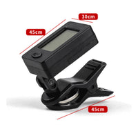 Multi-Mode Chromatic Instrument Tuner 360° Rotatable Guitar Headstock Tuner Backlit LCD Screen Tuning Device Compact Design for Musicians, Beginners, Practice, Stage Performance