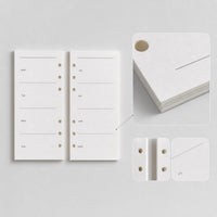 Yulu Stationery A6 Per Loose-Leaf Notebook Refill Pages 120g Off-White Eye Protection Grid Lined Blank Planner