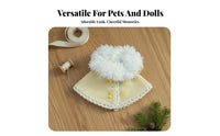 10cm Doll Clothes Christmas Design Small Doll Cape Handmade Soft Toy Winter Outfit for Kids, Holiday Season