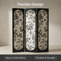 Folding Room Divider Screen for Living Room Bedroom Office, Freestanding Partition Wall Panel, Privacy Furniture, Decorative Screen