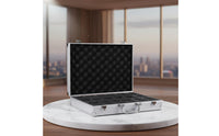 Aluminum Watch Briefcase Large Capacity Watch Travel Carrying Case Accessory Organizer Rigid-Shell Protection Soft Padded