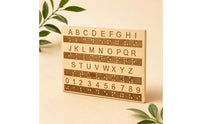 Raised Dots Braille Alphabet Board Engraved Letters Wooden Braille Board