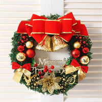 Christmas Wreath with Bells and Flowers for Door or Window Decor
