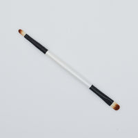 Dual-Ended Eyeshadow Eyelash Brush with Wooden Handle