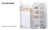 Multi-Tier Wheeled Storage Wheeled Storage Organizer Space Saving Rolling