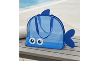 Large Capacity Beach Bag Lightweight Cartoon Mesh Tote Quick-Dry Mesh Beach Bag Breathable for Travel, Vacation