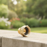 Hose Fitting with Washer Brass Hose Adapter Pipe Adapter Leak Proof Corrosion Resistant for Gardeners, Garden, Irrigation