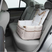 Portable Pet Booster Seat Safe Restraint Straps Car Pet Bed Safety Tether Travel Dog Seat Soft Cover for Medium Dogs, Road Trip