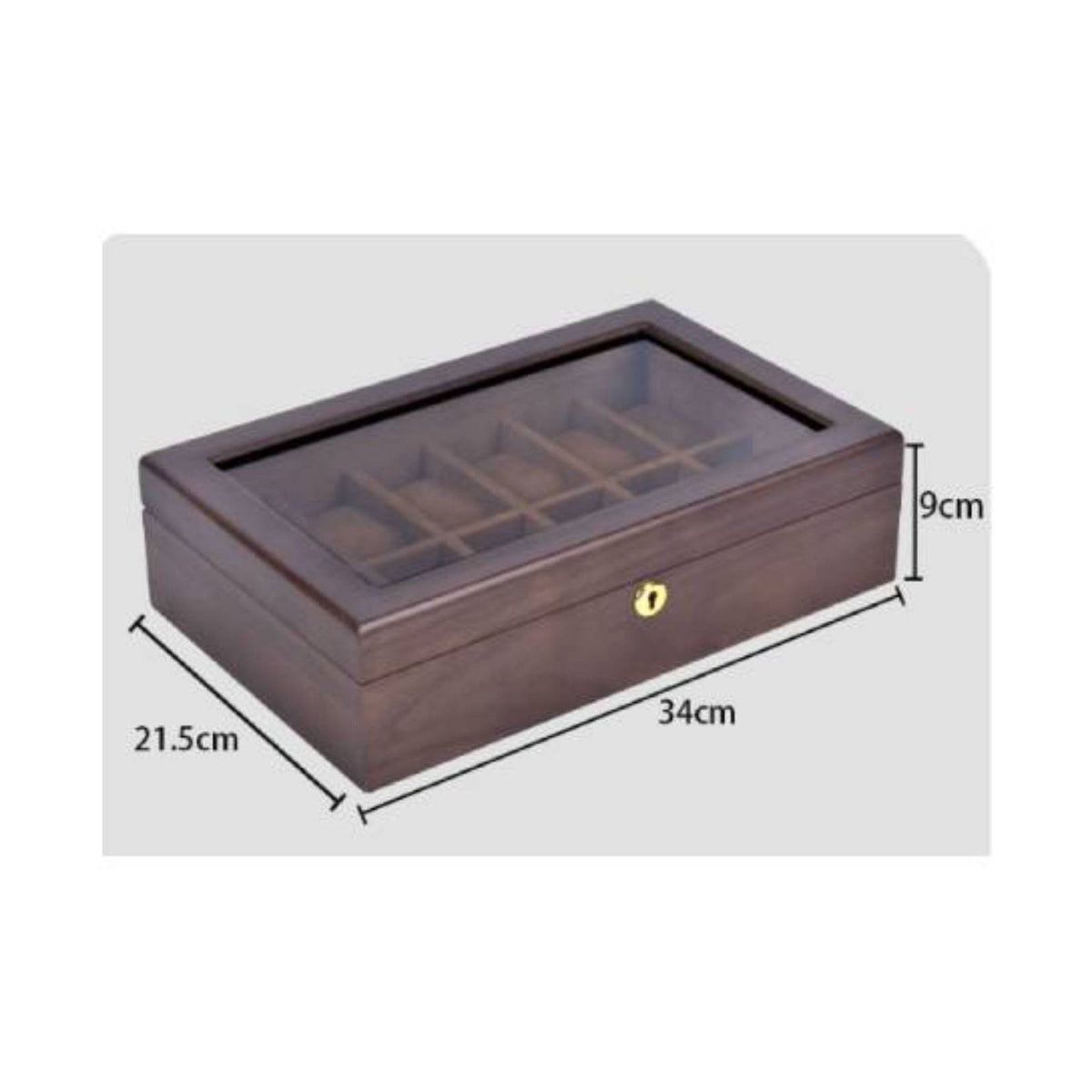 Wooden Watch Box Lacquered Finish Lockable Watch Box Velvet Velvet-Lined