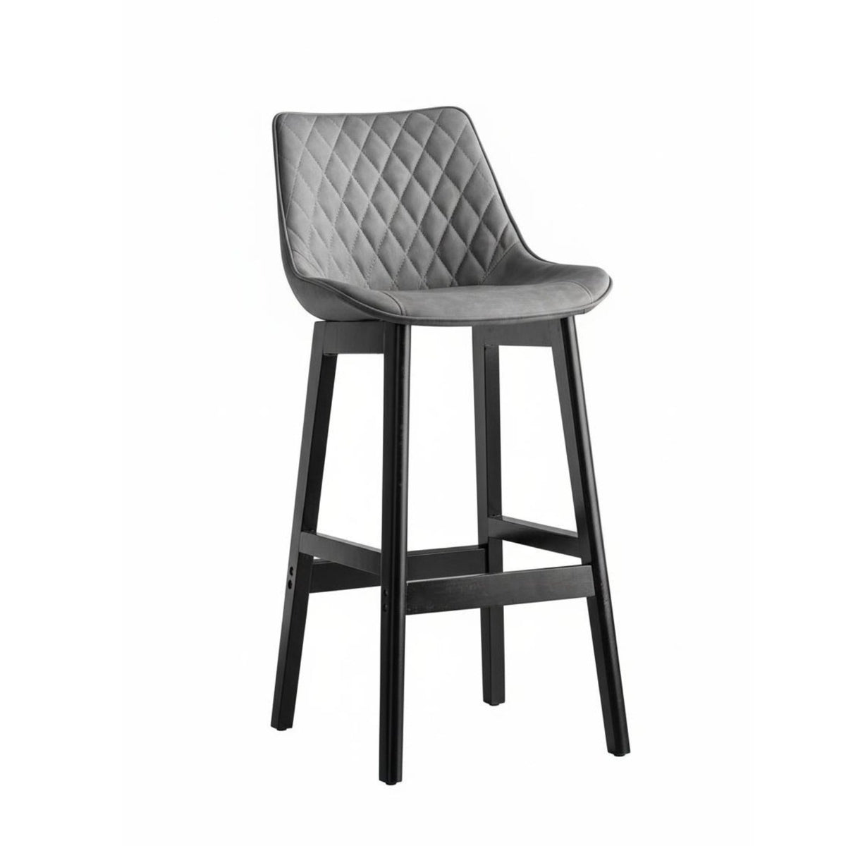 With rear supportrest Wooden Frame Bar Stool sturdy Wood Construction Counter Chair Nordic Aesthetic Seating Furniture Minimalist design for Interior Designers, Homeowners, Entertainers, Restaurant, Front Desk, Kitchen, Living Room