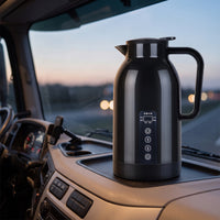 Vehicle Electric Kettle 12V-24V Electric Travel Kettle Temperature Holding Hot for Truckers, Commuters, Road Trips, Truck