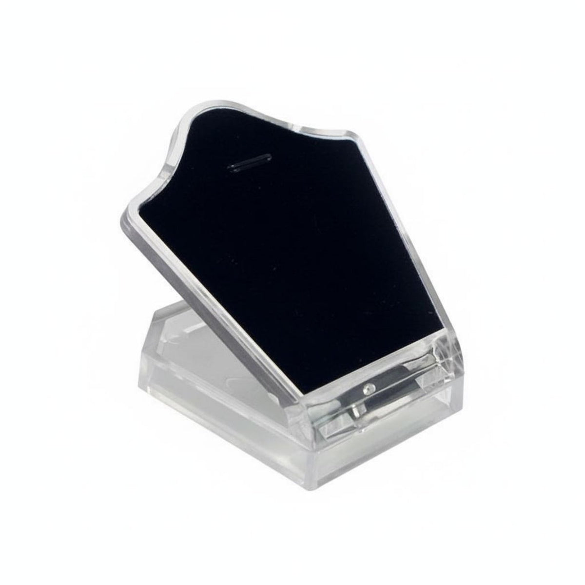 Acrylic jewelry Stand Stable Base Transparent jewelry Holder 2 Top Grooves Clear Necklace Display for Crafters, Boutique
