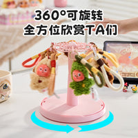 Rotating Display Case for Collectible Figures, Transparent Dustproof Stand