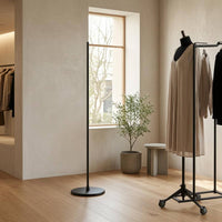 Polished Finish Metal Mannequin Stand Base Straight 1.5 M Rod Stand