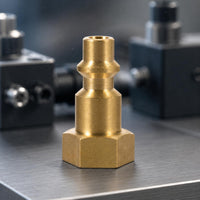 10 Pieces Hexagonal Air Hose Quick-Connect Adapter Threaded Brass Air Hose Quick Connector Metal Power Tool Accessory Leak Unobstructed