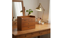 Wooden Desk Organizer Space-Saving Vintage Storage Box with Drawers Sturdy Wood Desk Tidy No Installation Required for Bedroom