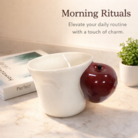 Ceramic Coffee Mug for Kitchen and Couples, Large Tea with Minimalist, Novelty for and 320ml Capacity