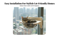 Suction Cup Cat Shelves Screwless Installation Window Mounted Cat Perch Space-Saving Pet Supplies for Apartment Dwellers, Glass Panes