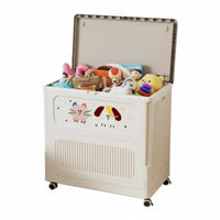 Large Capacity Wheeled animal Toy Chest adaptable Use kids' Storage Bin With casters Child-Safe Design for Children, Toddlers, Parents, Living Room, Playroom, Bedroom, Nursery