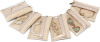 Clear Zipper Jewelry Storage Bags, Dustproof, for Necklaces, Earrings, Bracelets, 12-Pack