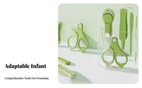 Gentle Filing Surface 4-Piece Infant Nail Care Kit Portable with Case 4-in-1 Infant Nail Tools Perfect Baby Shower Gift for Infants