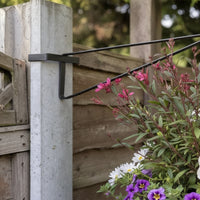 4 Pieces Hanging Basket Bracket Clamp on Hanging Basket Hook Allweather Resistant Fence Top Plant Hanger for Gardeners, Garden