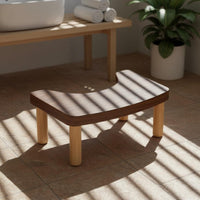 Toilet Stool Non-Slip Wooden Toilet Footrest Poop Stool Universal Fit Bathroom Crouch Potty Easy Assembly for Children