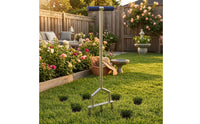 Aerator with 3 Hollow Tines Compacted Soil Manual Lawn Aerator Handheld for Homeowners, Gardeners, Garden Maintenance