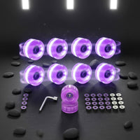 Illuminated-up Four-Wheel Glide Wheel Wear-Resistant PU Illuminated Up Four-Wheel Glide Wheels Shock Absorbing Effortless Slide