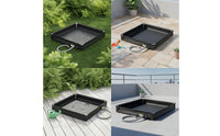 Foldable Basin with Drain Hose Square Portable Folding Tub Space-Saving Tub for Kids, Backyard