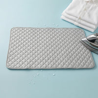Silver-Toned Cotton Ironing Mat Foldable Quilted Ironing Pad Padded