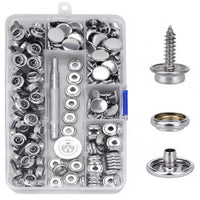 50 Pieces Screw Type Snap Fastener Sleek Design Screw Back Snap Fastener