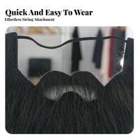 Fake Beard Realistic Look Costume Mustache and Beard Elastic Strap Costume Mustache for Actors, Cosplayers, Stage Play, Performance, Halloween
