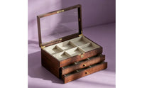 Large Capacity Walnut Jewelry Box Delicate Finish Wooden Jewelry Box