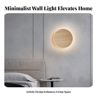 Ambient Radiance Round LED Wall Lamp Easy Installation Round LED Wall Light Long-Lasting Circular Accent Light Flicker-without Flicker for Interior Designers, Homeowners, Adults, Bedroom, Bedside, Showroom, Living Room