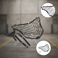 Mesh-Style Headlight Guard with Mounting Brackets Black Motorcycle Headlight Guard Metal Bolt-on for Adventure Riders